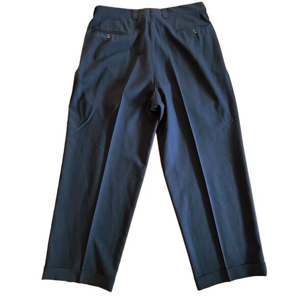 Armani Collezioni Wool Pants 42 x 26 Black Slacks - Picture 2 of 5